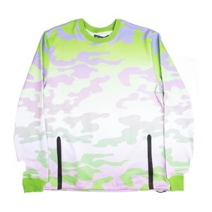Create 2mrw Lime Camo Pullover Crewneck